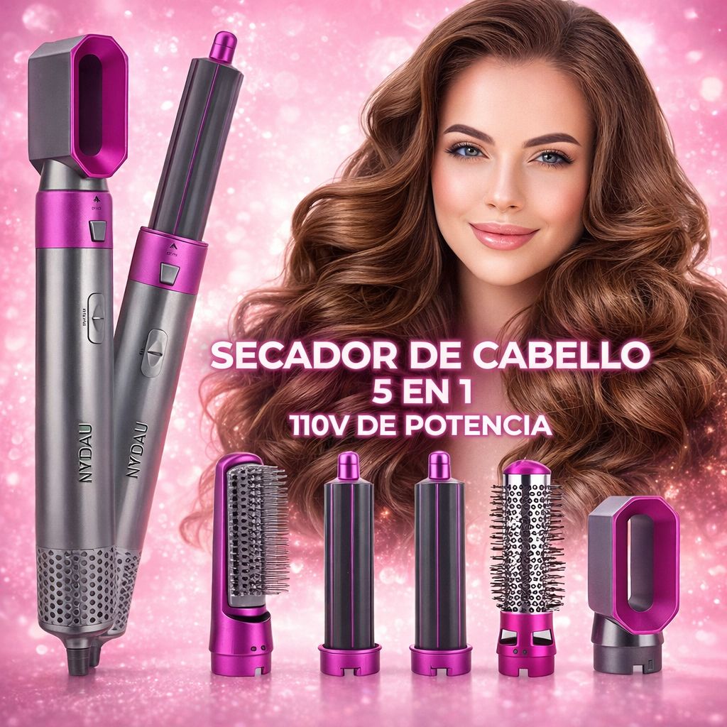 ¡Cabello perfecto en minutos!✨  Llévate el Cepillo Secador 5 en 1